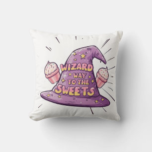 Girly Halloween - Wizard Way to the Sweets Cushion
