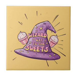 Girly Halloween - Wizard Way to the Sweets Tile