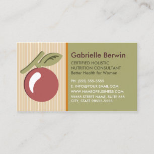 Girly Holistic Nutrition Consultant Women Health Business Card