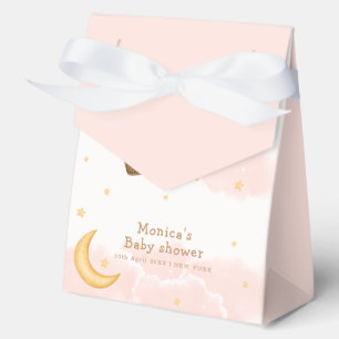 Girly Hot Air Balloon Moon Star Baby Shower Favour Box