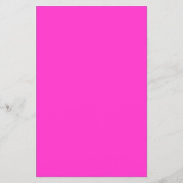 Girly Hot Pink Colour Background Customise It! Flyer (Back)