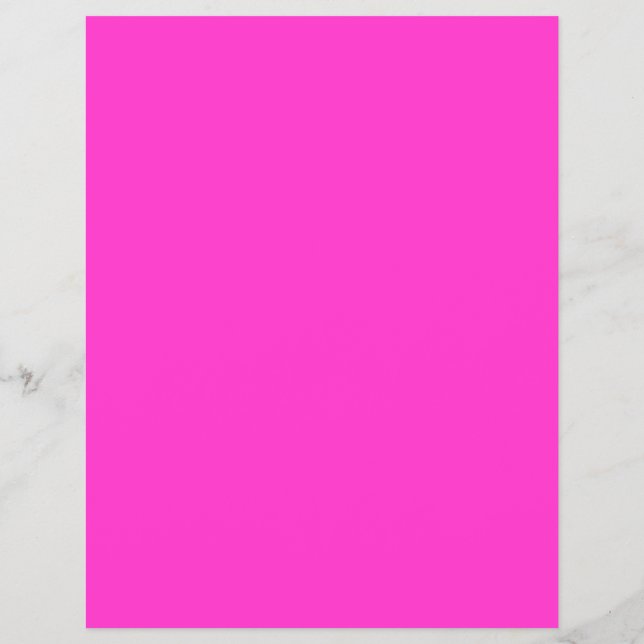Girly Hot Pink Colour Background Customise It! Flyer (Back)