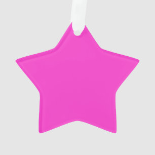 Girly Hot Pink Colour Background Customise It! Ornament