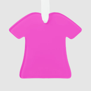 Girly Hot Pink Colour Background Customise It! Ornament