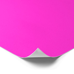 Girly Hot Pink Colour Background Customise It! Poster