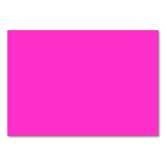 Girly Hot Pink Colour Background Customise It! Table Number (Back)