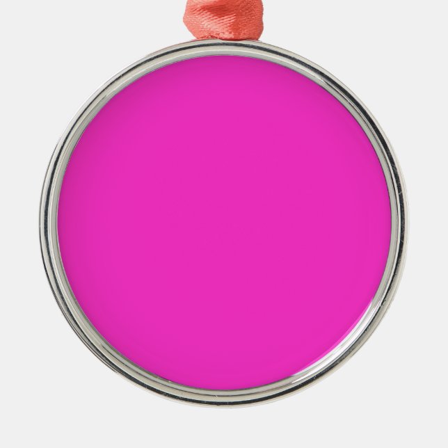 Girly Hot Pink Metal Tree Decoration (Front)