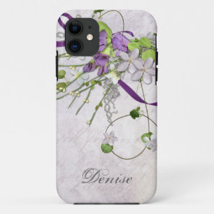 Girly iPhone5 Lavender Purple Sweet Peas Case-Mate iPhone Case