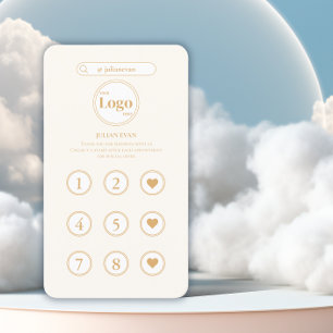 Girly Ivory White Instagram Inspired Loyalty Card