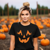 Girly Jack O Lantern Face Womens Halloween