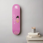 Girly Japanese Style Skateboard<br><div class="desc">Girl Japanese Style with Monogram "Flower" 花 and Name.
Make it your own by adding your text. To access advanced editing tools, please go to "Personalize this template" and click on "Details", scroll down and press the "click to customize further" link.</div>