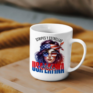 Girly Latina  Fourth of July Independence Day Cook Coffee Mug