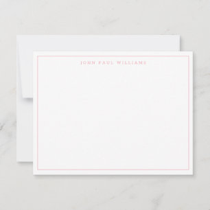 Girly Light Pink Modern Professional Thin Border Card