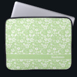 Girly Lime Green Tropical Flowers Monogram Laptop Sleeve<br><div class="desc">Girly Lime Green Tropical Flowers Monogram Laptop Sleeve. Easy to customise with text,  fonts,  and colours. Created by Zazzle pro designer BK Thompson exclusively for Cedar and String; please contact us if you need assistance with the design.</div>