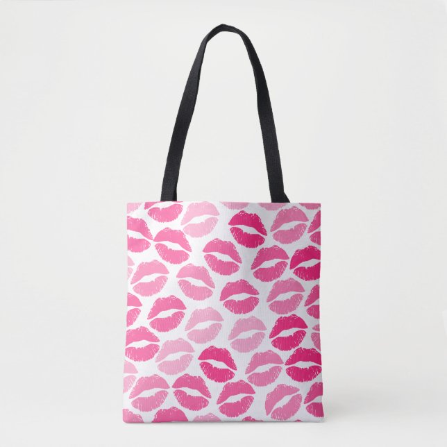 Girly lipstick tote bag (Front)