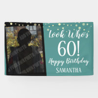 Girly Look Who's 60 Confetti Birthday