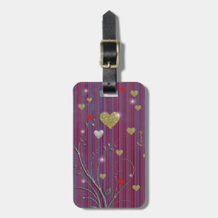 girly love beauty luggage tag