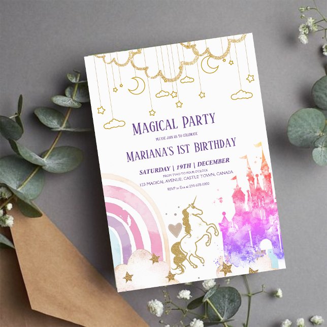  Girly Magical Country Pony Kids Birthday Party Invitation (Creator Uploaded)
