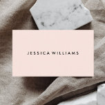 Girly Minimal Professional Blush Pink Business Card<br><div class="desc">Minimalist and modern business card. Simple nice look for consultants,  teachers,  hair stylist,  and more.</div>