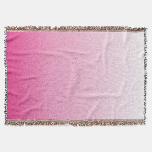 girly minimalist dusty rose cherry blossom pink throw blanket (Front)