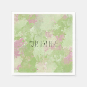 Girly Mint Pink Abstract Napkin
