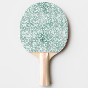 Girly Mint White Leopard Print Ping Pong Paddle