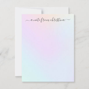 Girly Modern Holographic Feminine Stylish Script Card