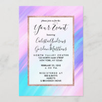Girly Modern Pink Blue Purple Paint Smudges