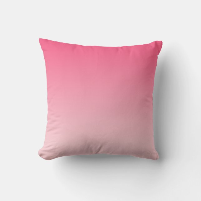 Girly Modern Pink Ombre Cushion (Front)