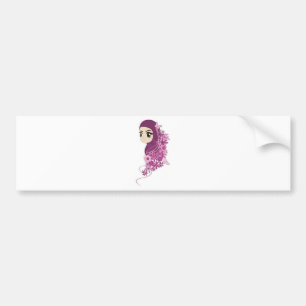 Girly Modesty Bumper Sticker