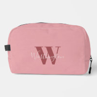 Girly Monogram and Name pink blush red