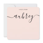 Girly Monogram Calligraphy Blush Pink