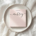 Girly Monogram Calligraphy Blush Pink Notepad<br><div class="desc">Simple note card features a modern handwritten calligraphy for your name.</div>