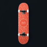 Girly Monogram cute hearths with name Skateboard<br><div class="desc">Make this Girl Skateboard Monogram and Name your own by adding your text. To access advanced editing tools,  please go to "Personalize this template" and click on "Details",  scroll down and press the "click to customize further" link. Perfect for any celebration and occasion as a Girl gift!</div>