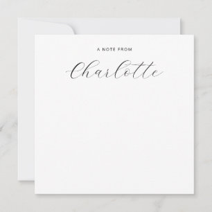 Girly Monogram Script Calligraphy Card