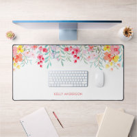 Girly Monogrammed Tropical Watercolor
