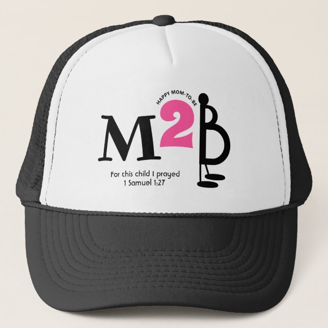 Girly Mum To Be Trucker Hat (Front)