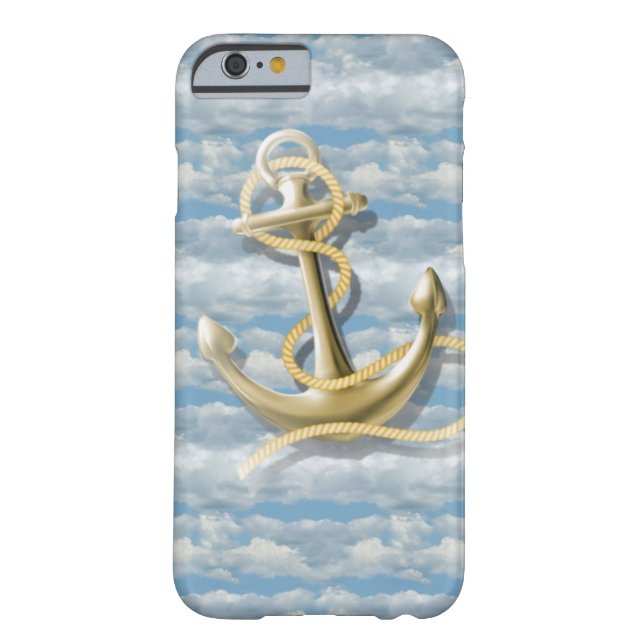 girly nautical preppy blue sky cloud anchor Case-Mate iPhone case (Back)