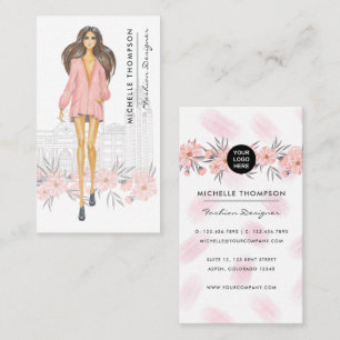 Girly New York Fashion Designer Business Card