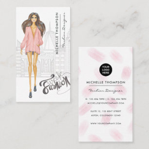 Girly New York Fashion Designer Business Card