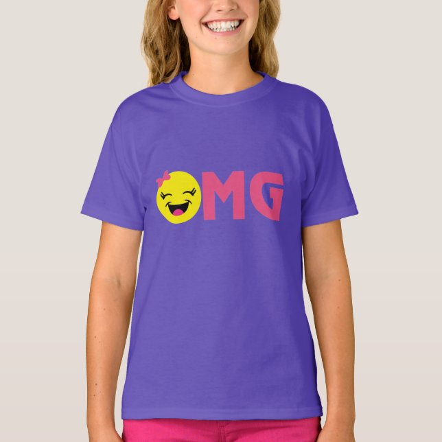 Girly OMG Emoji T-Shirt (Front)