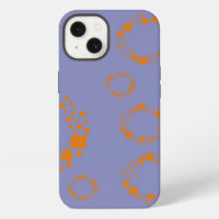 girly orange purple circle squares pattern dizzy