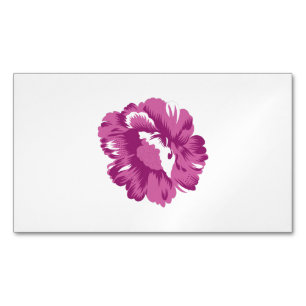 Girly, Pale Megenta, Royal Health Magnetic Business Card
