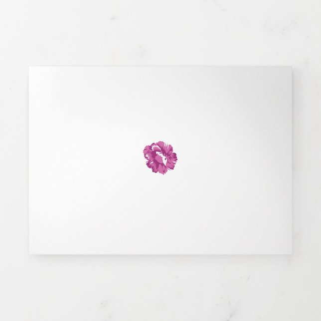 Girly, Pale Megenta, Royal Health Tri-Fold Card (Cover)