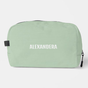 Girly Pastel Green Name Dopp Kit