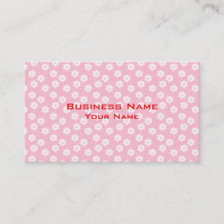 Girly Pastel Pink Floral Pattern. Business Card