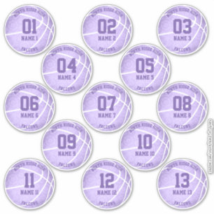 girly pastel purple basketball team_players names
