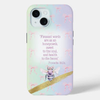 Girly Pastel Rainbow Coquette Watercolor Bee Faith