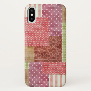 Girly Patchwork Country Style Quilt Block Pattern Case-Mate iPhone Case