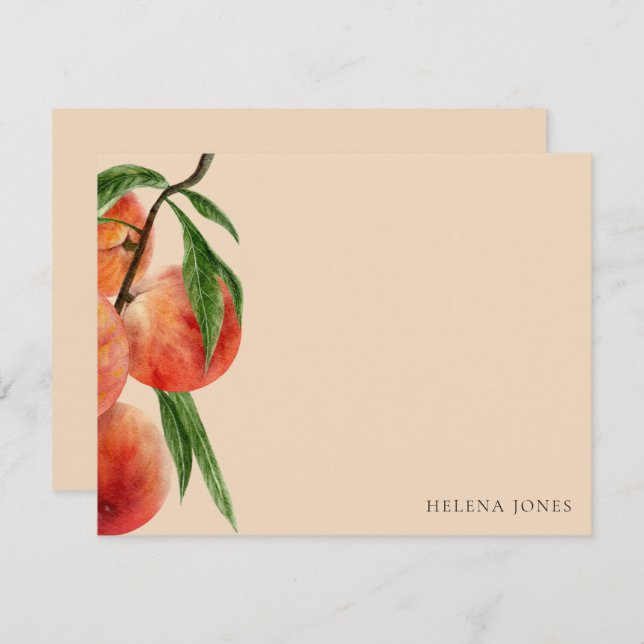 Girly Peach Correspondence  Card (Front/Back)